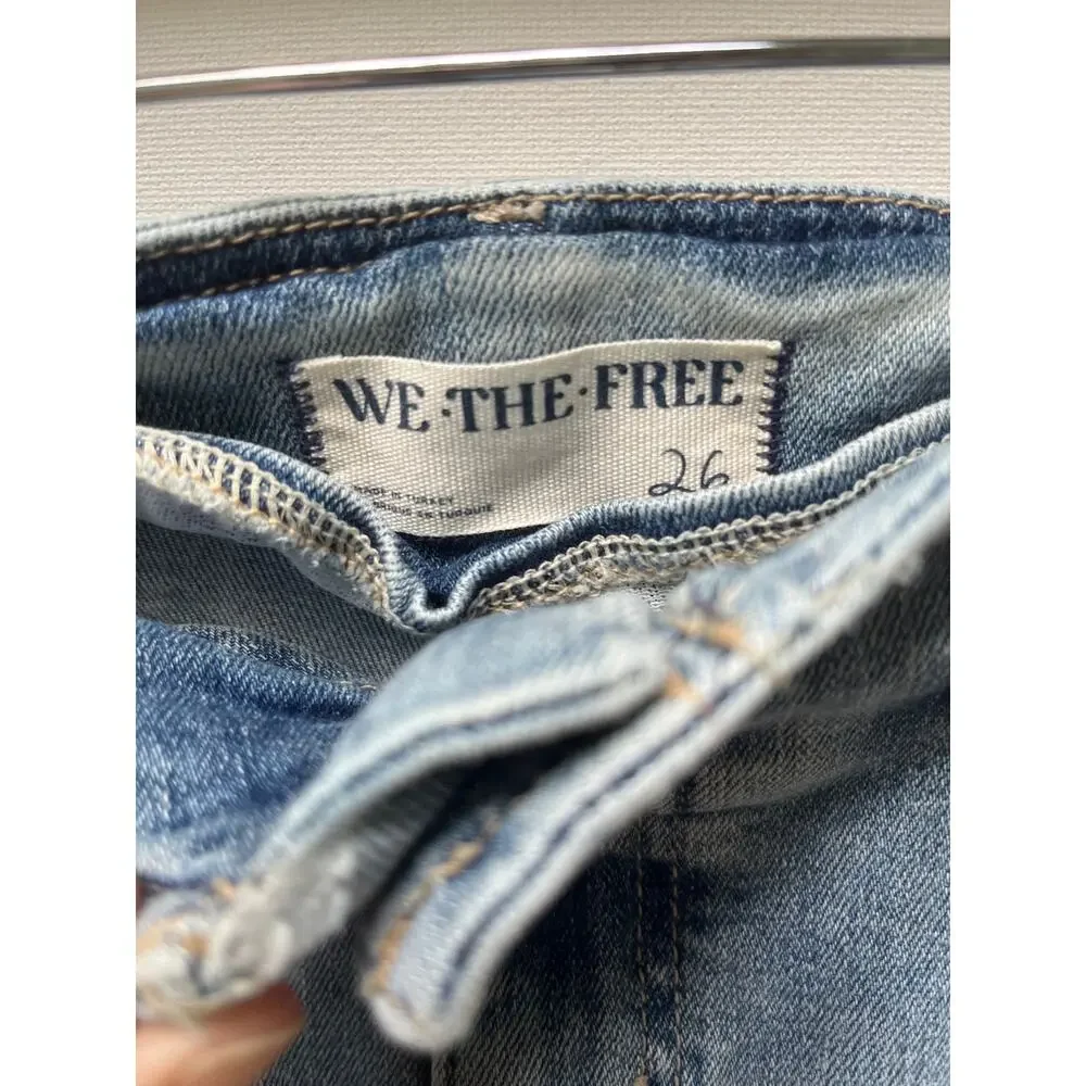 Free People We the free Denim level slit slim flare jeans Size 26